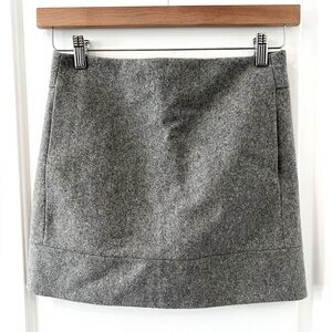 J. Crew Wool Blend Mini Skirt | Gray | Size 0
